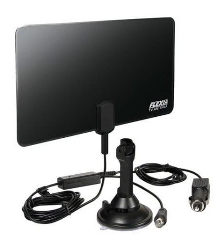 Antena TV digital com amplificador 12/24V