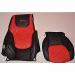 Par de fundas de asiento DAF en negro y rojo - artesanal