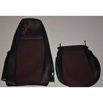Par de fundas de asiento Scania en negro y rojo - artesanal