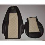 Par de fundas de asiento Volvo beige y negro - artesanal