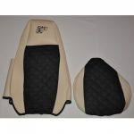 Par de Fundas de Asiento Scania Beige y Negro - Artesanal