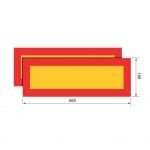 Par de placas naranjas