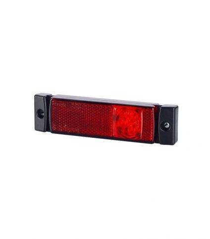 Farolim Refletor e 3 Leds Vermelho 12/24V