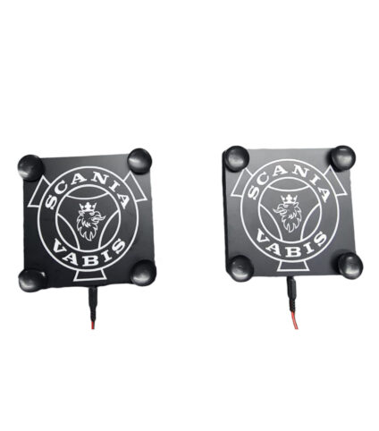 Par de Chapas Quadradas Personalizadas com Led