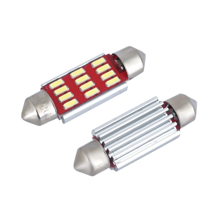 Blister 2 Lâmpadas 12/24V 12 Leds C5W 39mm - Image 2
