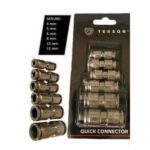 Kit 6 encaixes rápidos metálicos