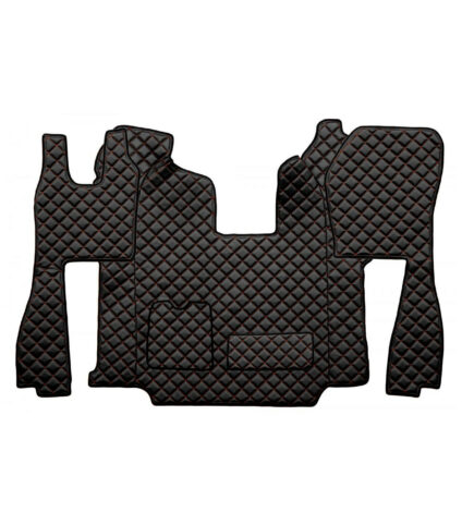 Jogo De Tapete Completo Eco-Pele Scania R Preto e Vermelho (2010-2016)