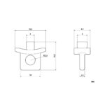 Tapón final para barra de cortina tipo U de 4 mm - Imagen 4