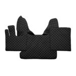 Juego de alfombrillas de piel ecológica para DAF XF 105/106, versión con Webasto, negro.