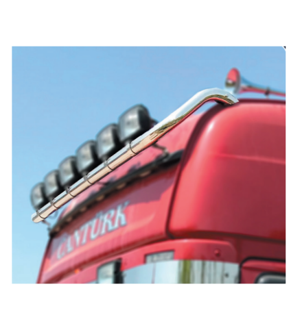 Barra De Faróis Curto Inox Scania R Topline 1998/2016
