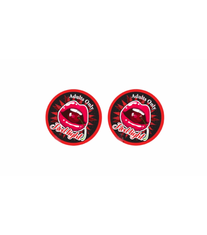 Par De Autocolantes Red Light Lips