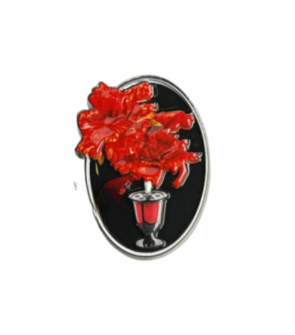 Pin Red Flower