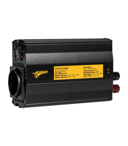 Inversor de energia preto e amarelo