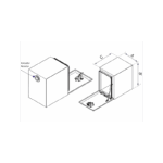 Esquema técnico de cubo com aerador.