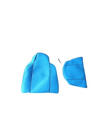 Tecidos azuis sobre fundo branco