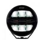Farol LED redondo Spider preto potente