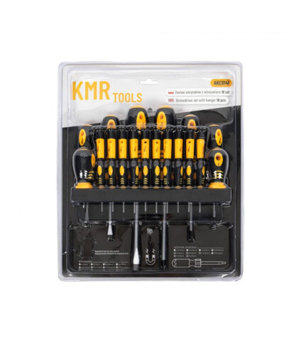 Conjunto de chave de fenda KMR Tools, 18 peças.