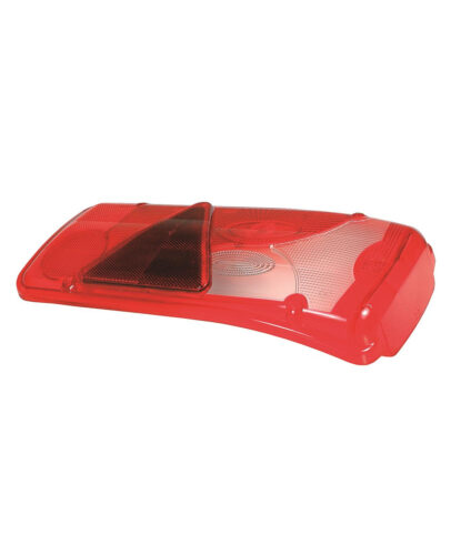 Lente traseira vermelha para veículo.