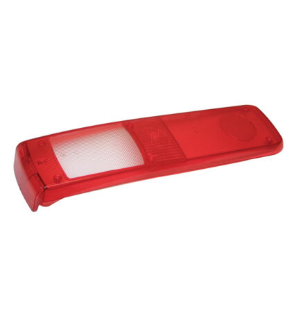 Luz traseira vermelha de veículo.