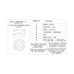 Detalhes do conector elétrico de 7 pinos