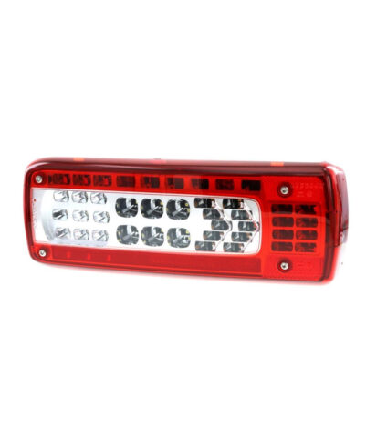 Luz traseira LED para veículos vermelha.