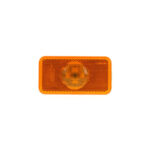 Refletor laranja retangular para veículos.