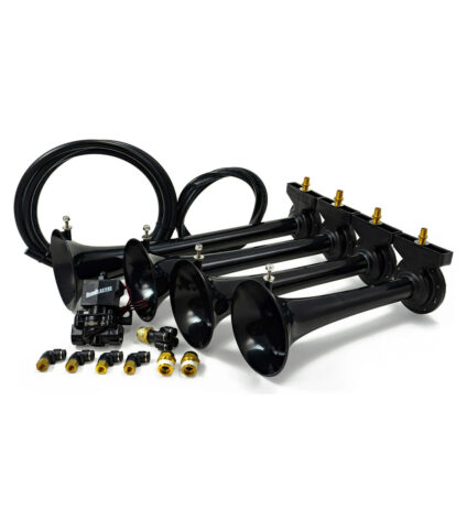 Kit de buzina com tubos e conexões pretos