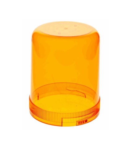 Cúpula laranja para luz de emergência.