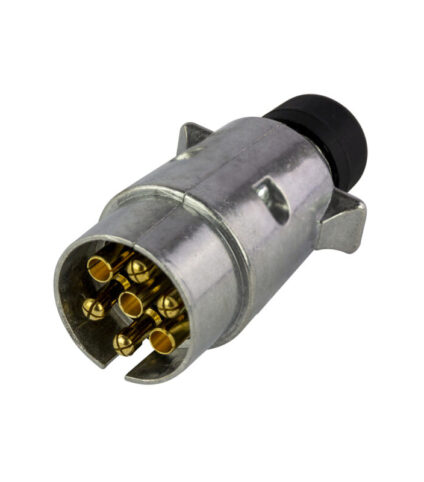 Plugue elétrico de 7 pinos para reboque automóvel.