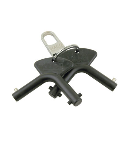 Chave segurança preta HACO com anel.