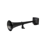 Corneta preta para som alto-falante poderosa.