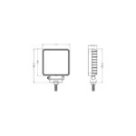 Diagrama técnico de luz LED portátil.