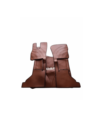 Tapetes de couro castanho para camião.
