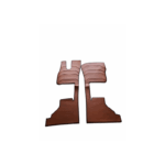 Tapetes de carro castanhos em couro sintético