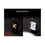 Luzes com duas funções de iluminação diferentes.