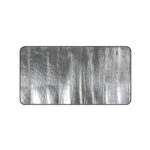 Protetor solar de carro prateado refletivo.