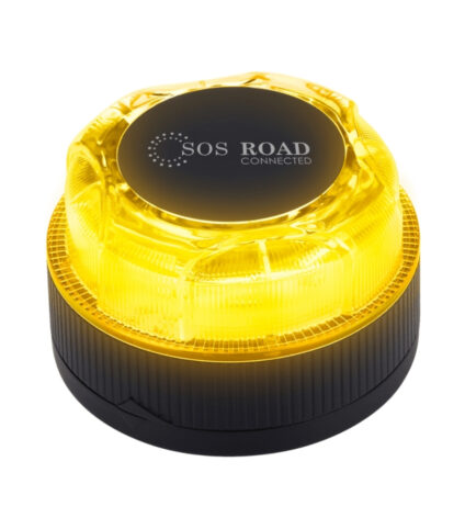 Luz de emergência amarela para estrada.