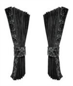 Candeeiros de parede pretos de design intricado