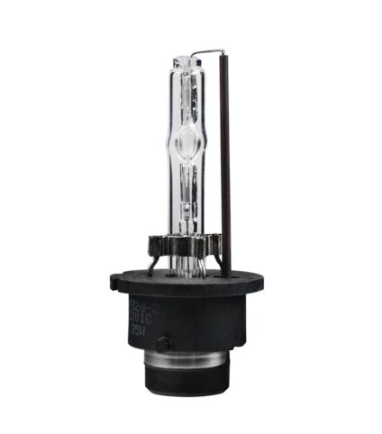 Lâmpada de xenon automóvel sobre fundo branco.