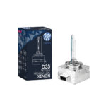 Lâmpada xenon D3S MTech e embalagem.